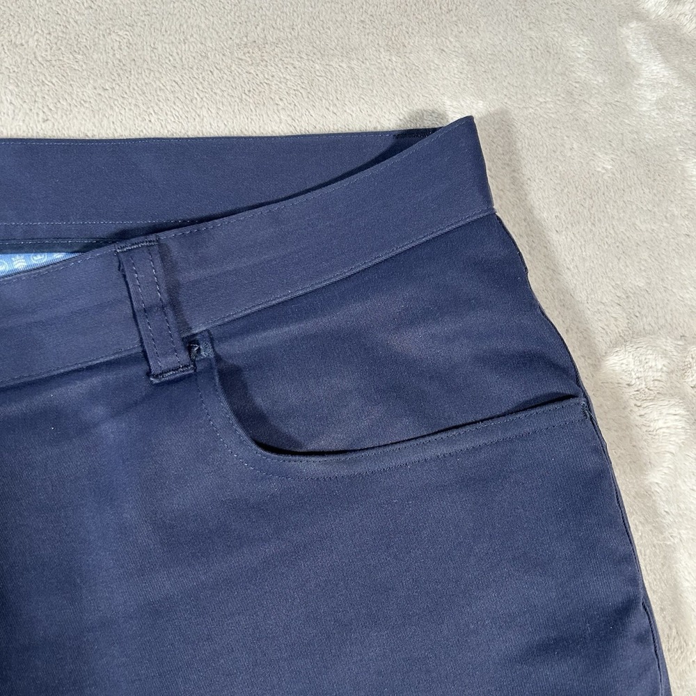 Peter Millar EB66 Pants Mens 40x32 Blue Performance Five-Pocket Golf Stretch - Picture 2 of 16